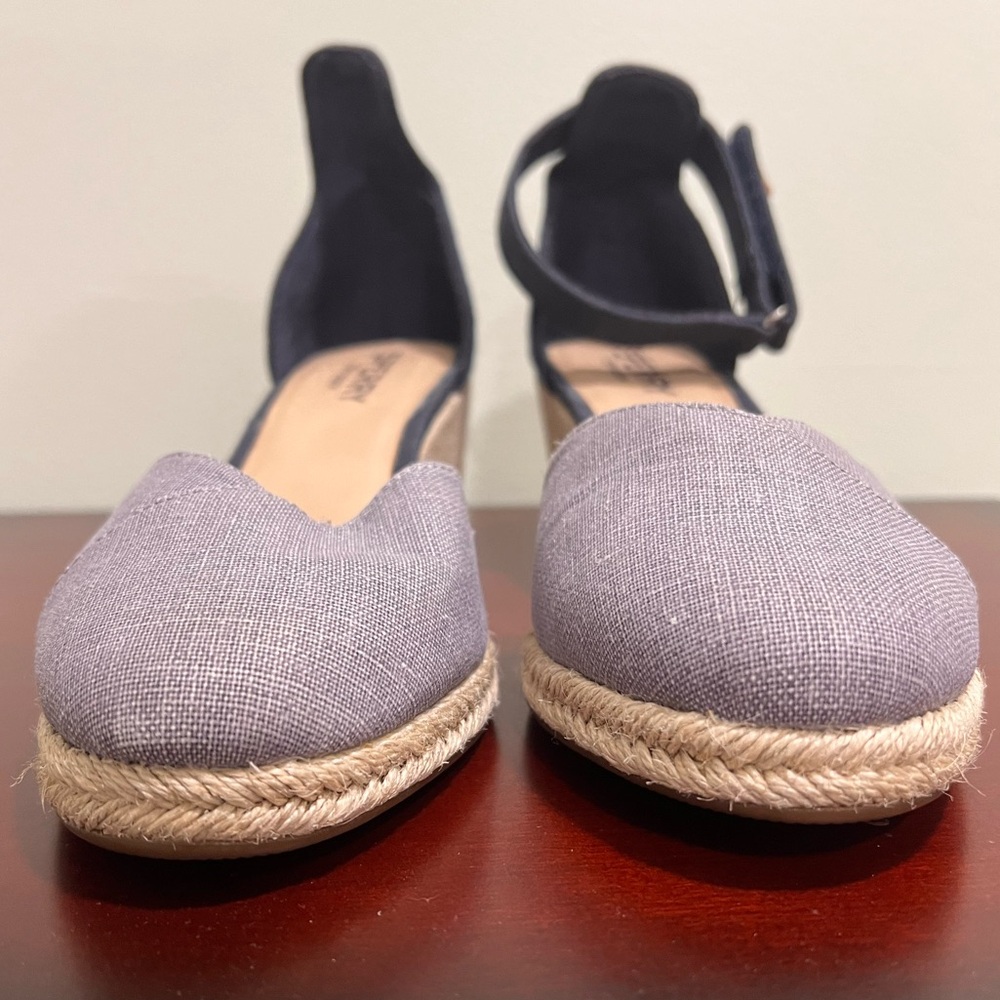Sperry Women's Valencia Platform Navy Blue Espadrille Wedge Sandals, FLAW, 9.5 - Picture 2 of 7
